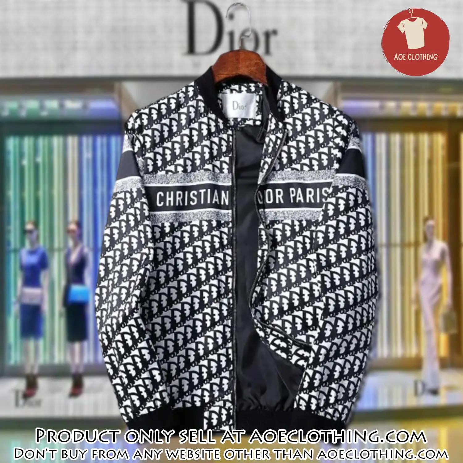 Dior luxury brand varsity zipper jacket vst1068 aoe2530001